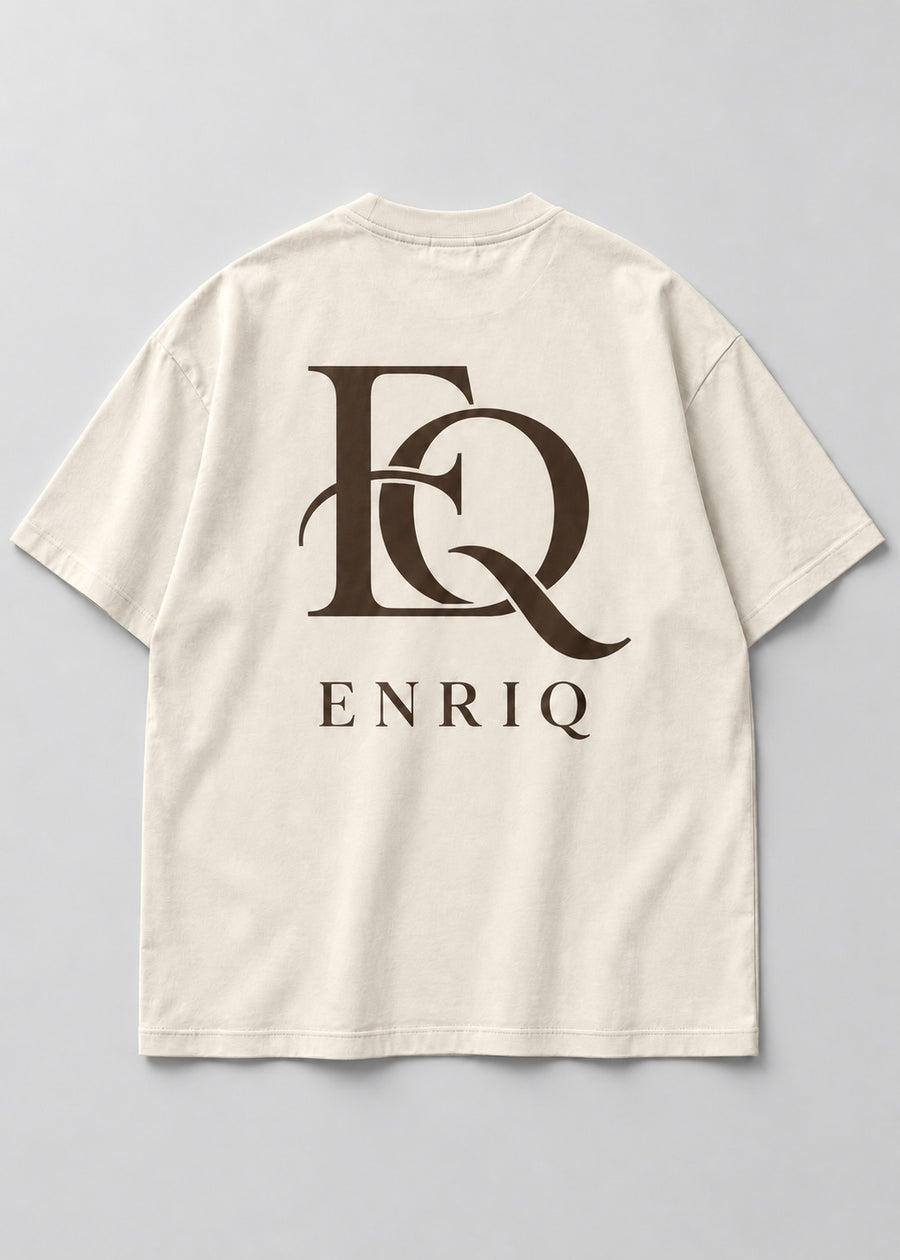 ENRIQ Sculpted Monogram Bone basic fit – achterkant