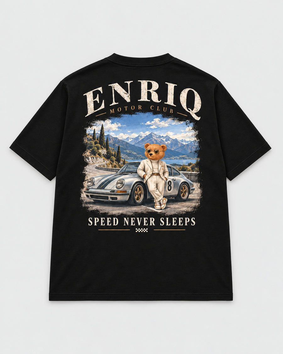 ENRIQ Speed Never Sleeps Black basic fit – achterkant