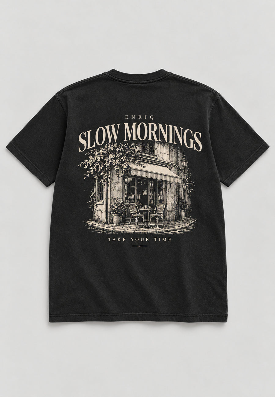 ENRIQ Slow Mornings Black basic fit – achterkant