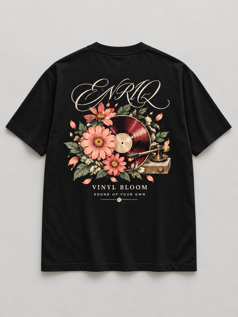 ENRIQ Vinyl Bloom Black basic fit – achterkant