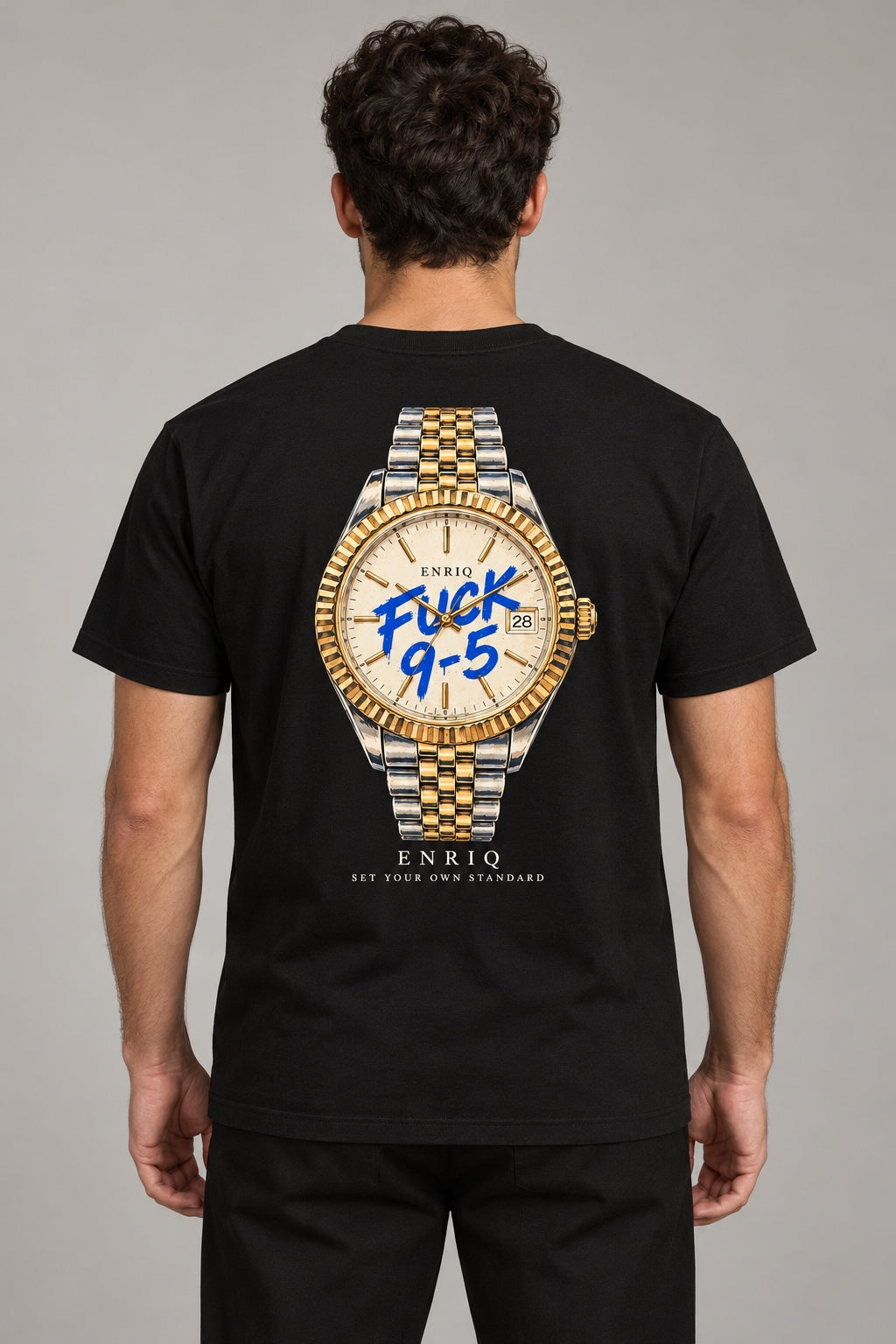 ENRIQ Fuck 9–5 Black Basic Fit – model-achter