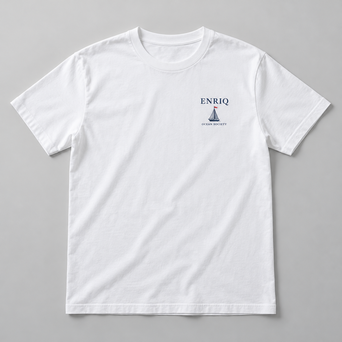 EnriQ Ocean Society White Basic Fit – flatlay voorkant