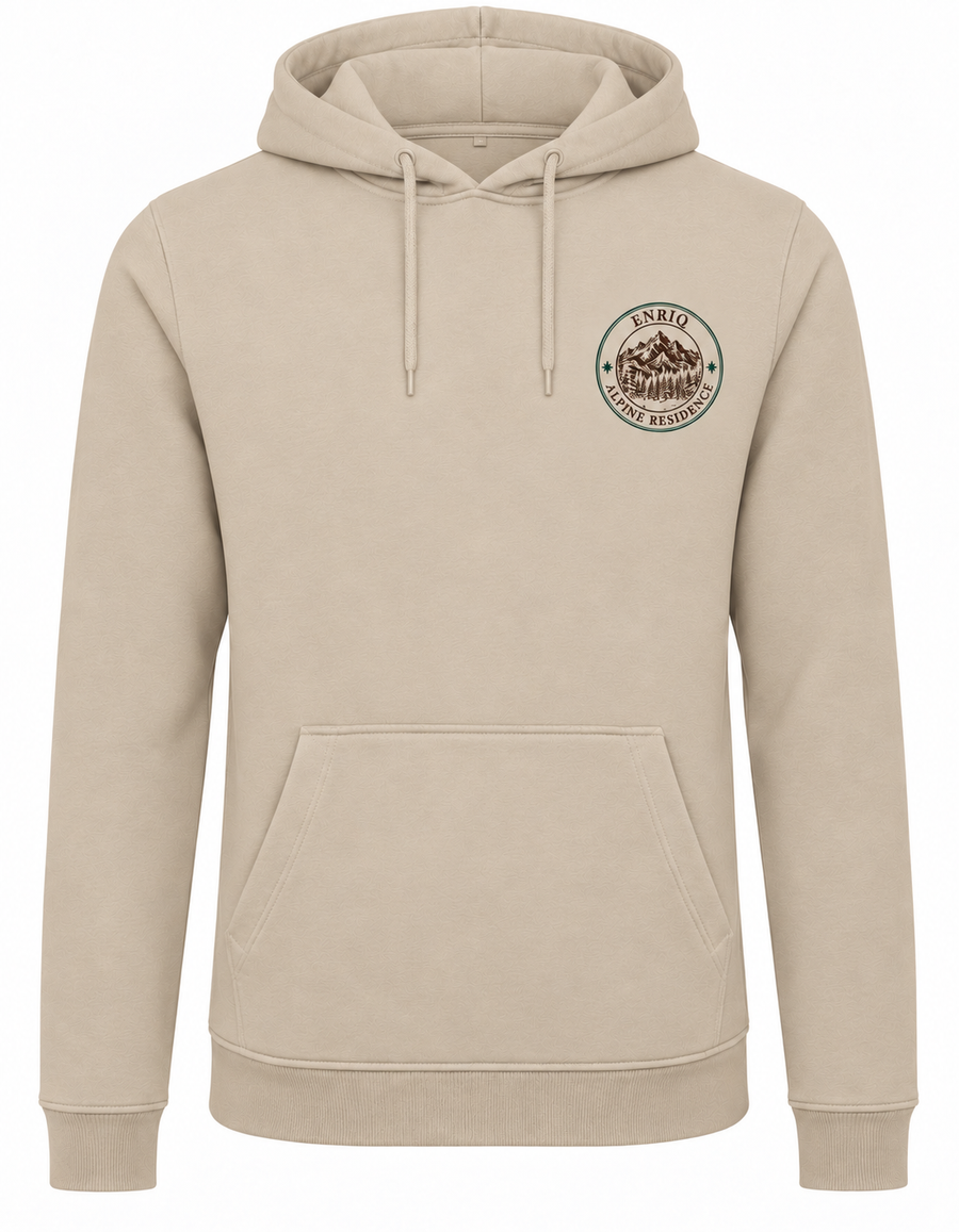EnriQ Alpine Residence Hoodie – Sand – voorkant