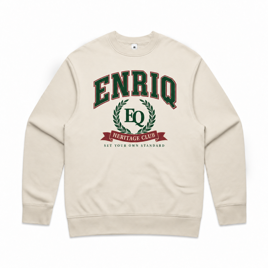 EnriQ Heritage Club Sweater – Bone – voorkant