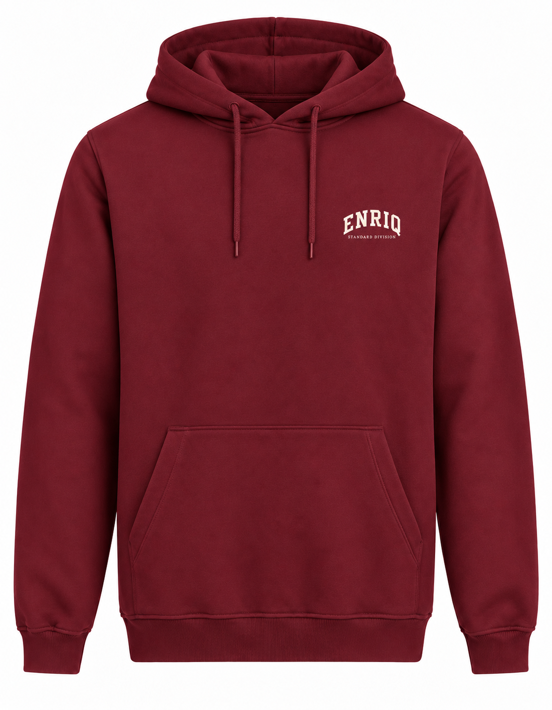 EnriQ Standard Division Hoodie – Burgundy – voorkant