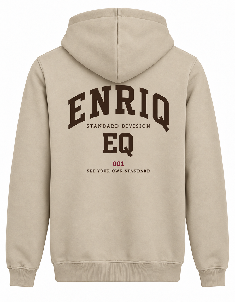 EnriQ Standard Division Hoodie – Sand – achterkant