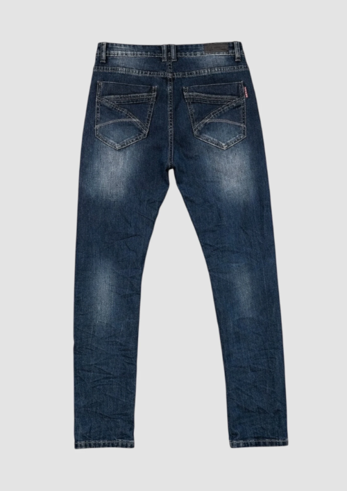 Jaylvis Raw Blue Skinny Jeans – rear view