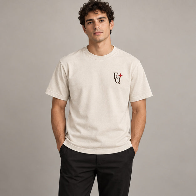 EnriQ After Hours Tee Bone regular fit – op model, voorkant