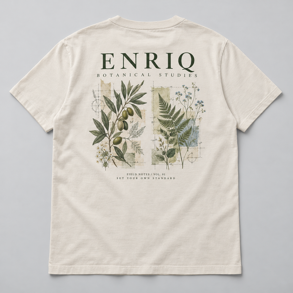 EnriQ Botanical Studies Bone Basic Fit – flatlay achterkant