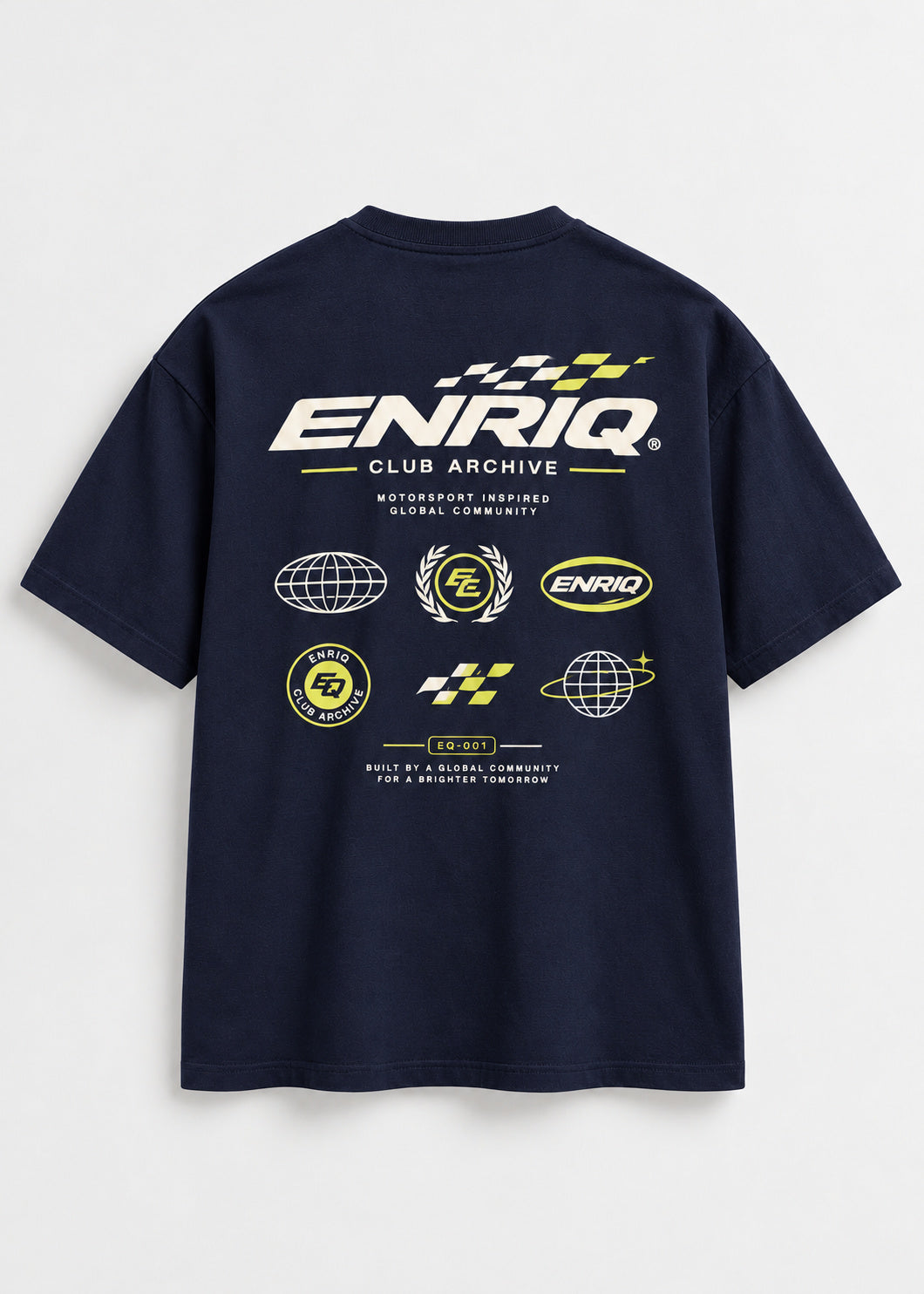ENRIQ Club Archive Navy basic fit – achterkant