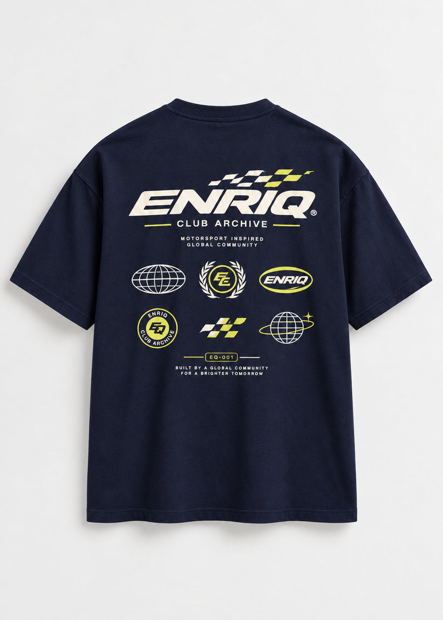 ENRIQ Club Archive Navy basic fit – achterkant