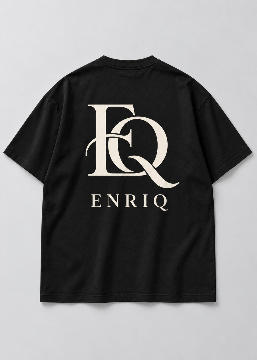 ENRIQ Sculpted Monogram Black basic fit – achterkant