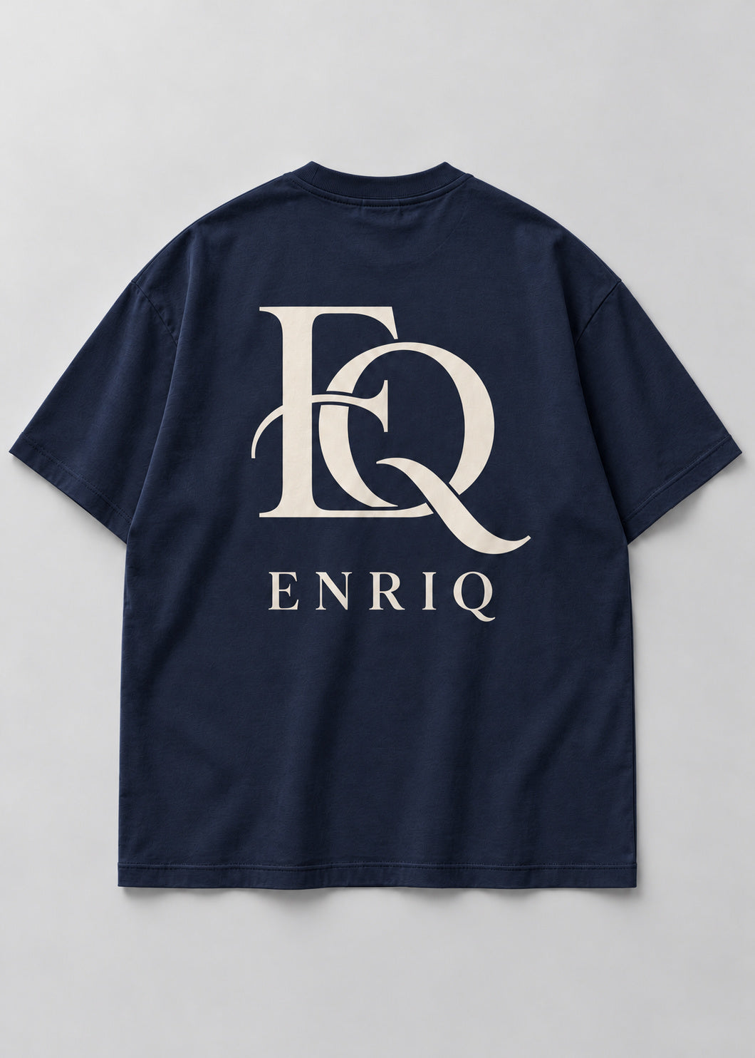 ENRIQ Sculpted Monogram Navy basic fit – achterkant