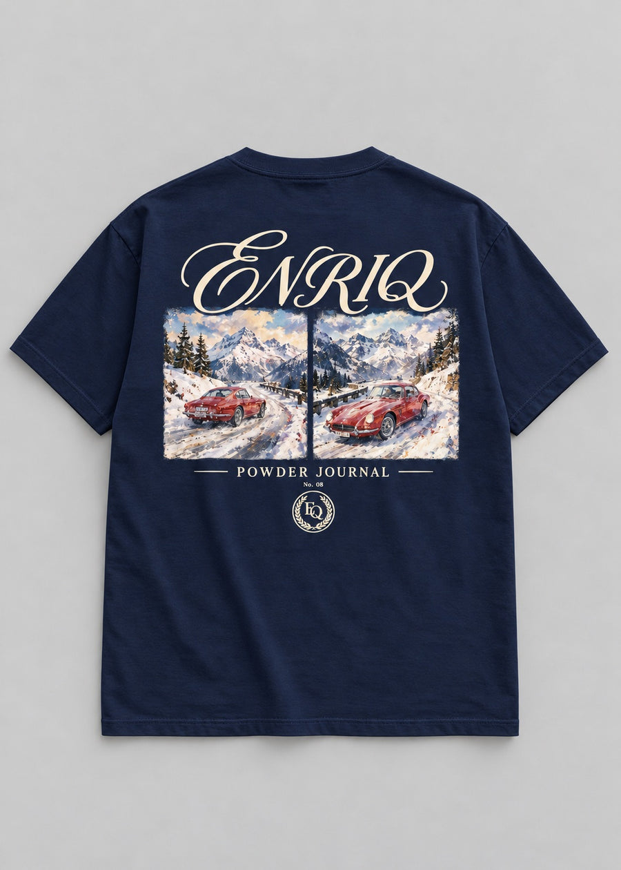 ENRIQ Powder Journal Navy basic fit – achterkant
