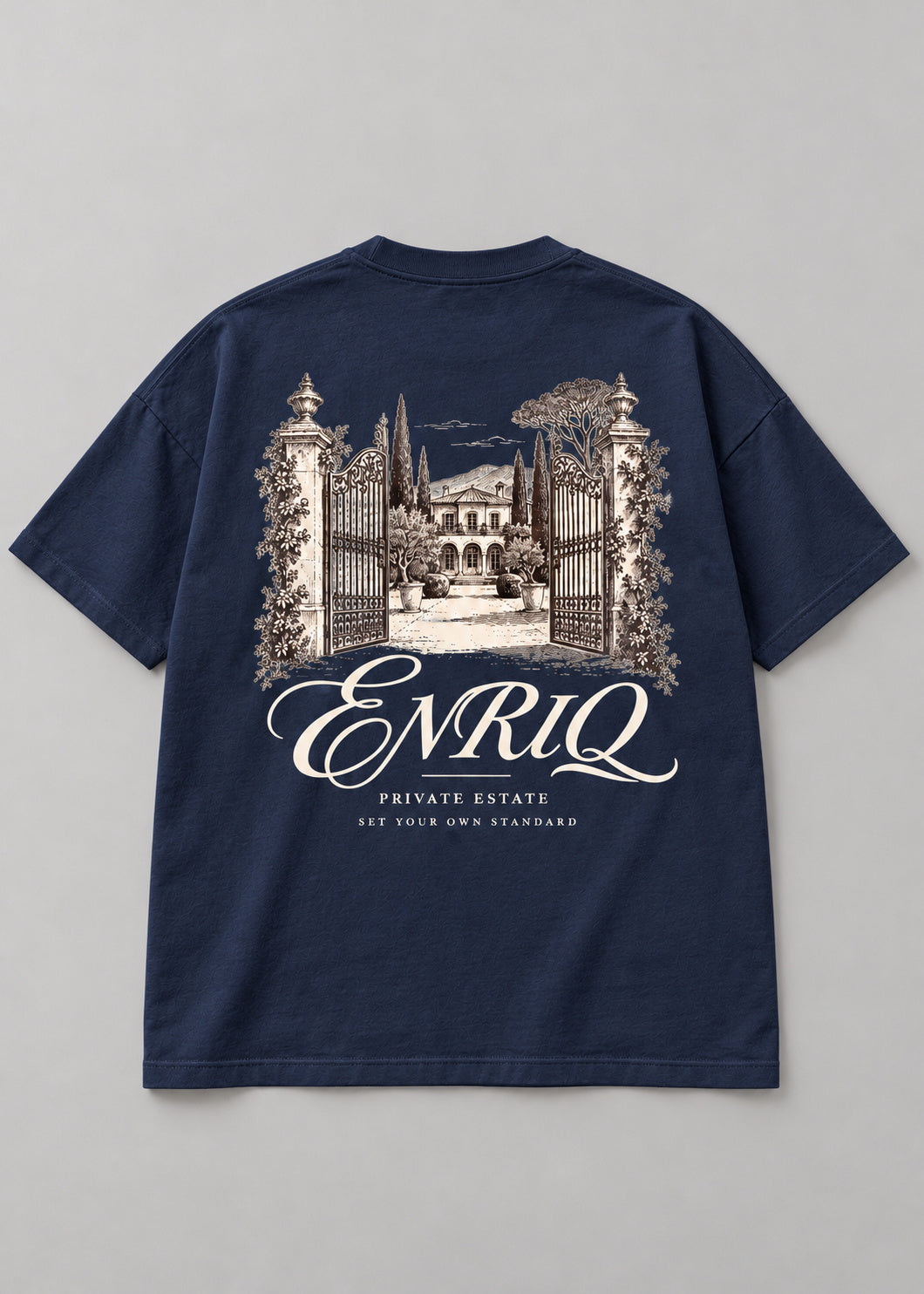 ENRIQ Private Estate Navy basic fit – achterkant