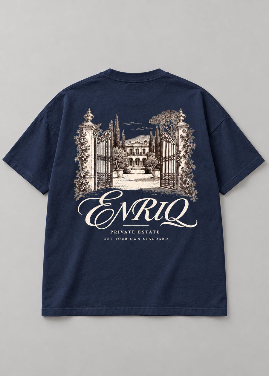 ENRIQ Private Estate Navy basic fit – achterkant