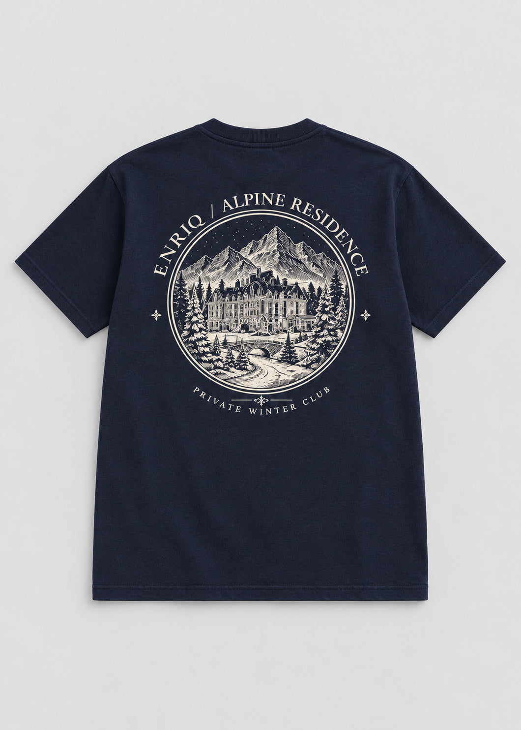 ENRIQ Alpine Residence Navy basic fit – achterkant