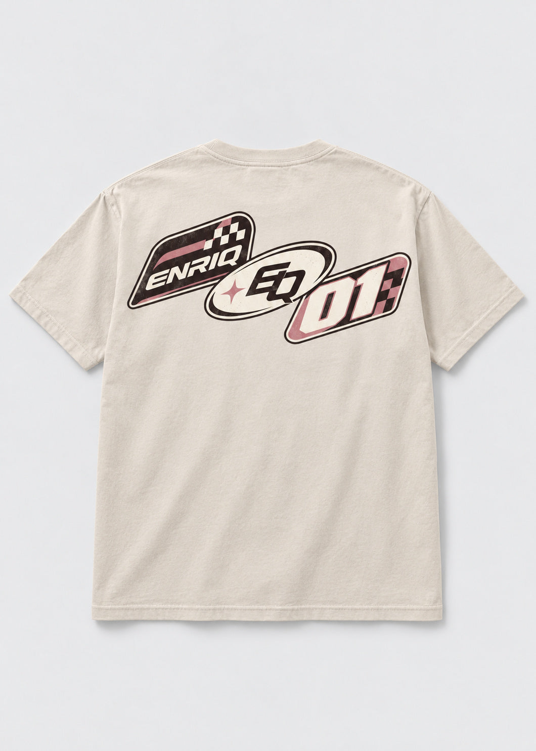 ENRIQ Racing Insignia Bone basic fit – achterkant