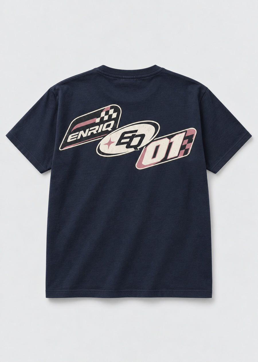 ENRIQ Racing Insignia Navy basic fit – achterkant