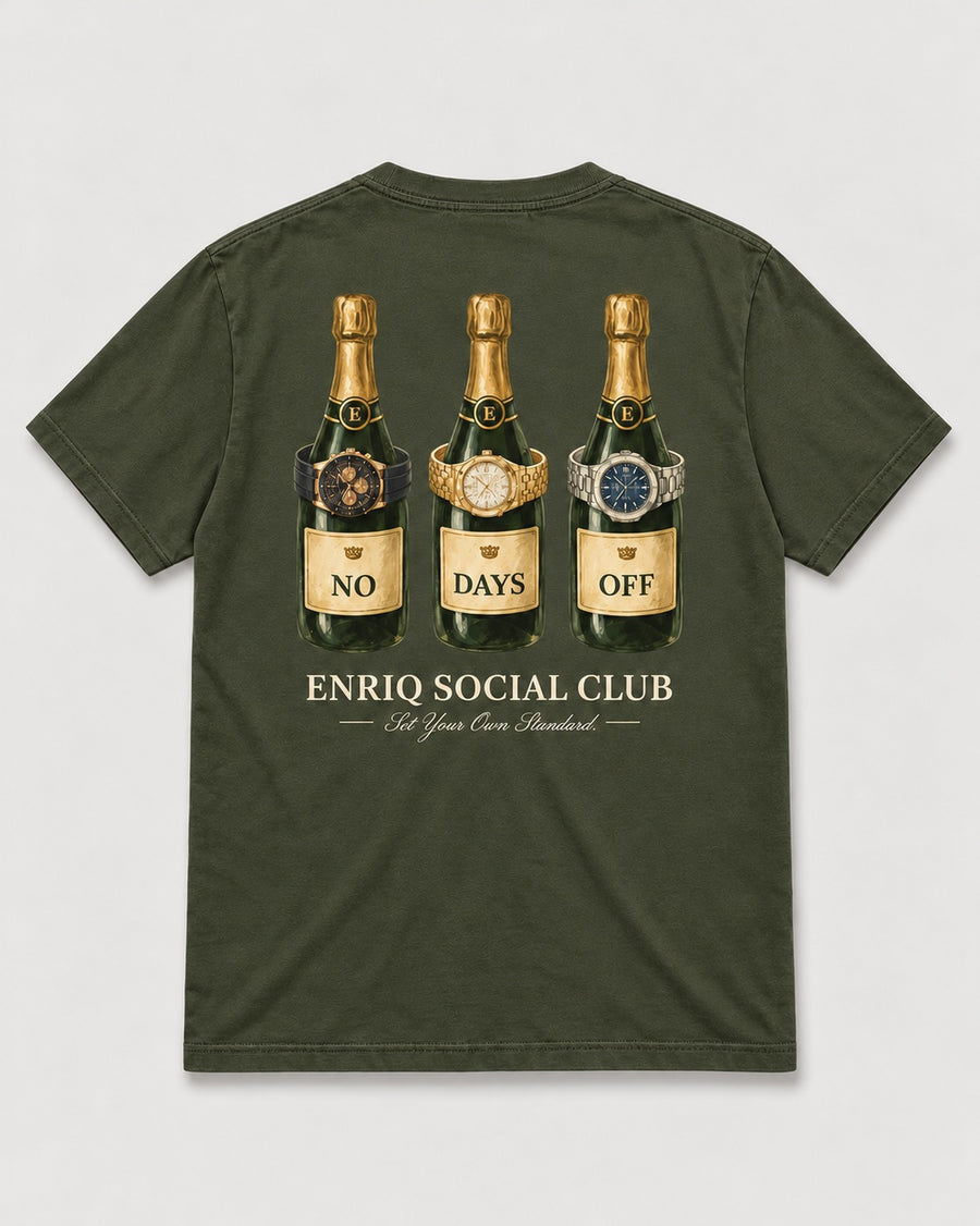 ENRIQ No Days Off Army basic fit – achterkant