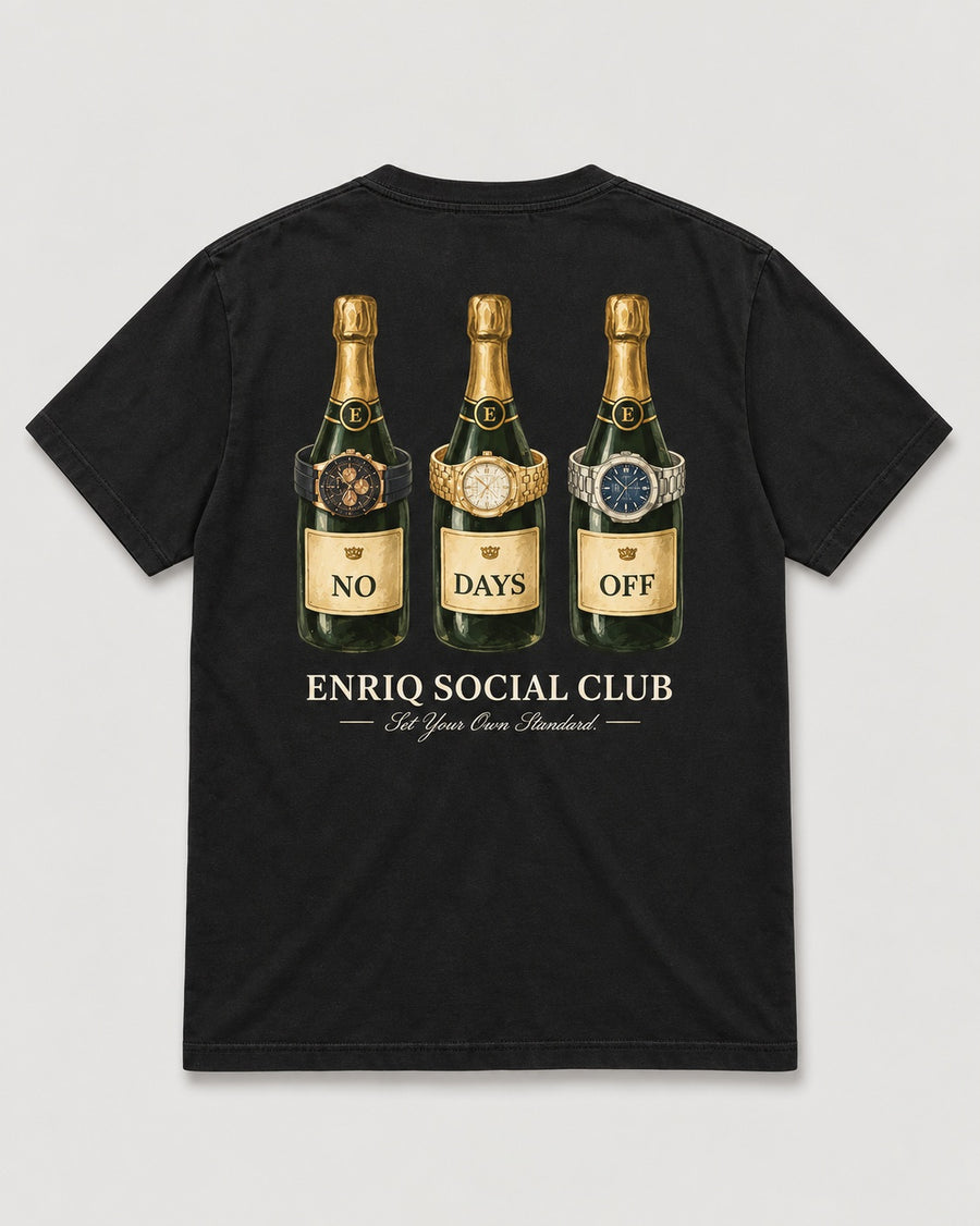 ENRIQ No Days Off Black basic fit – achterkant