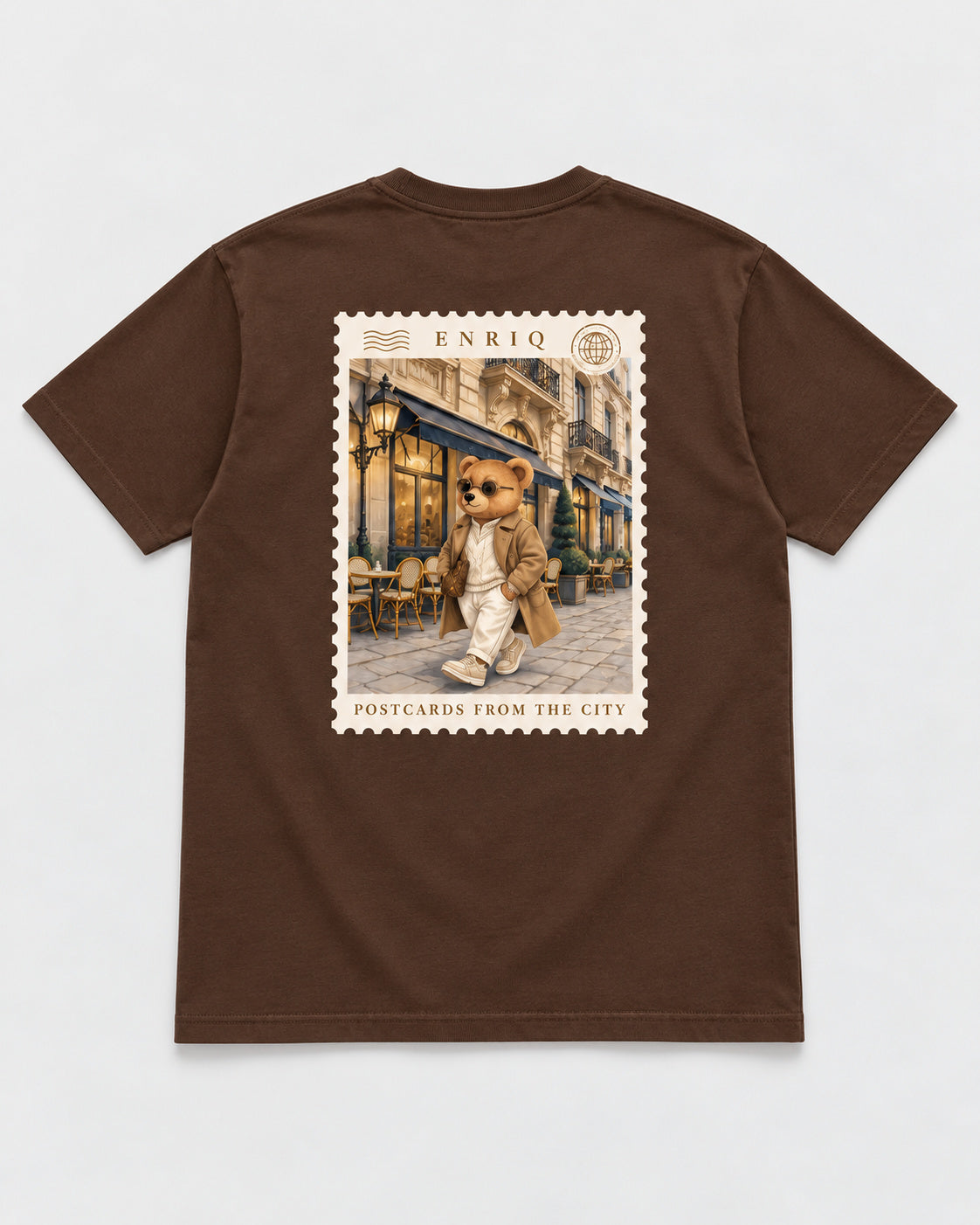 ENRIQ City Stamp Cocoa basic fit – achterkant