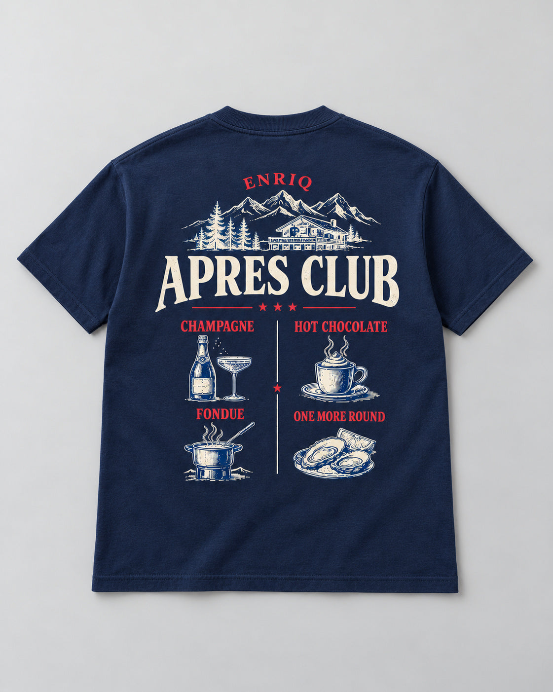 ENRIQ Apres Menu Navy basic fit – achterkant