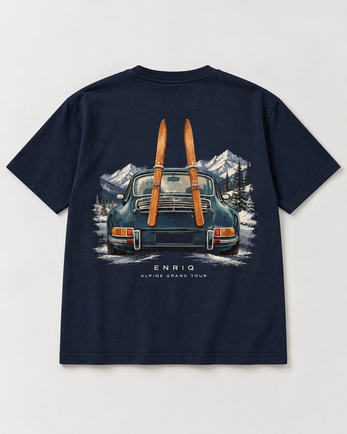 ENRIQ Alpine Grand Tour Navy basic fit – achterkant