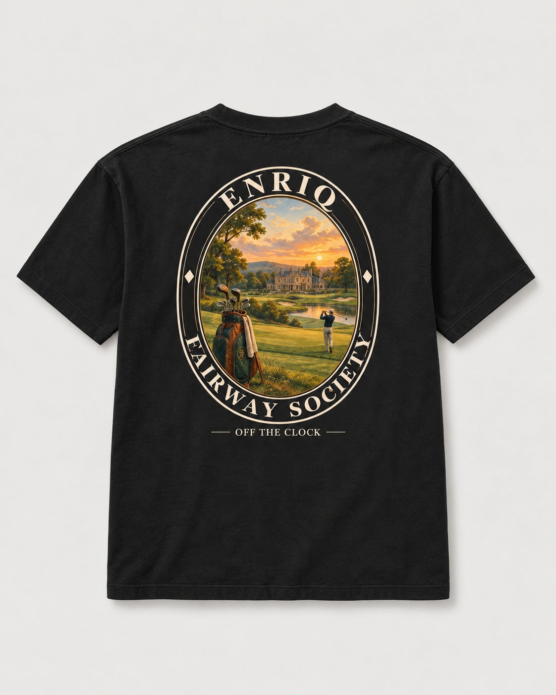 ENRIQ Fairway Society Black basic fit – achterkant