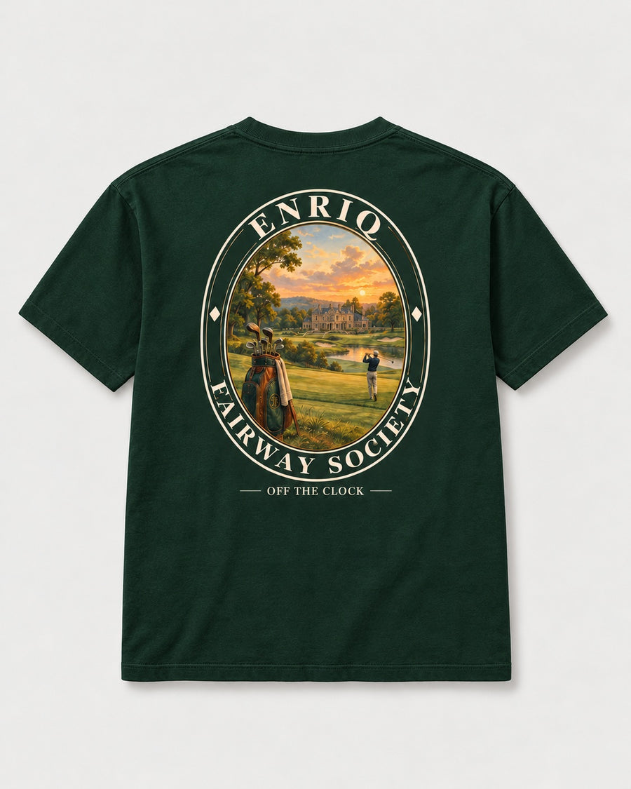 ENRIQ Fairway Society Pine Green basic fit – achterkant