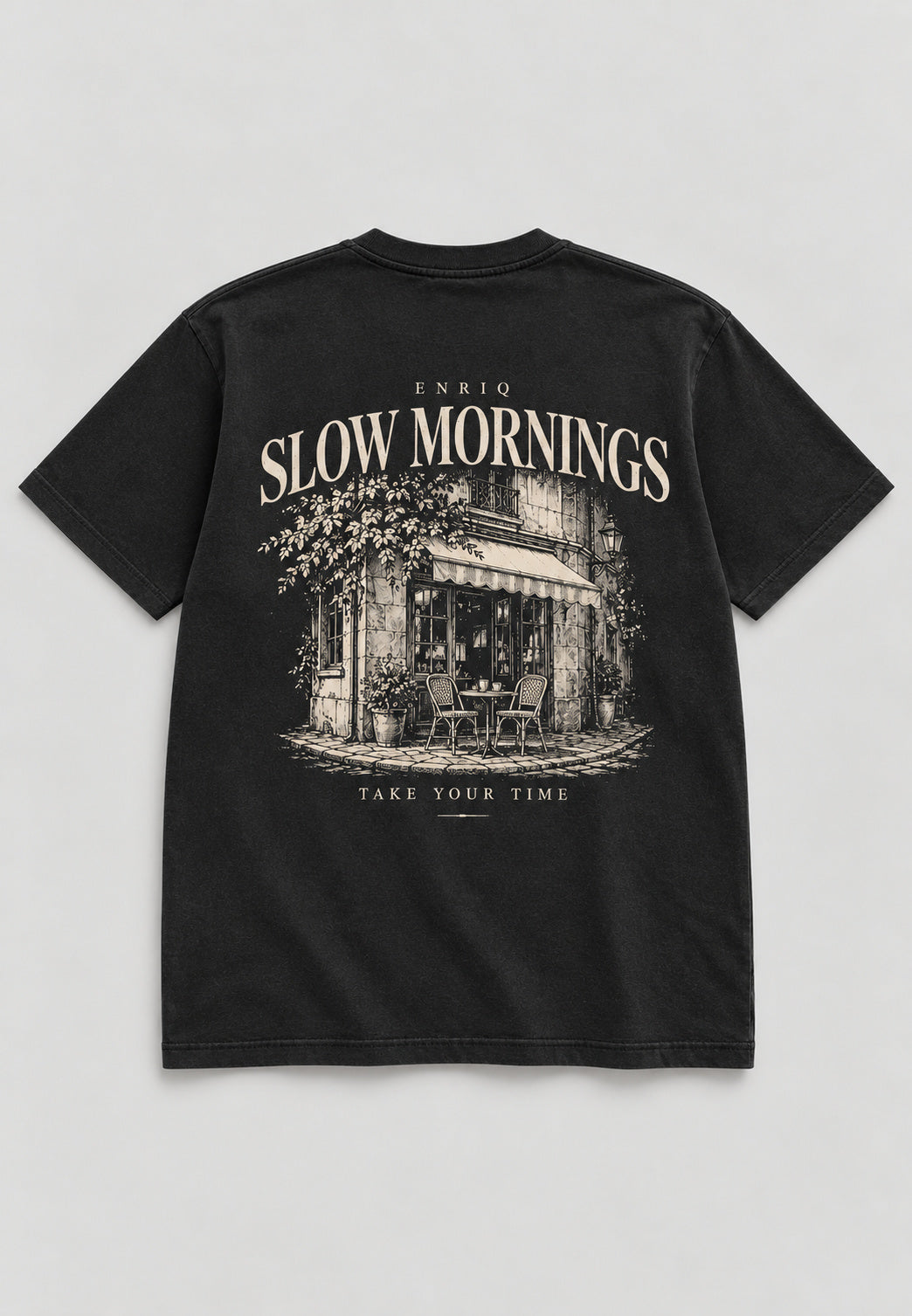 ENRIQ Slow Mornings Black basic fit – achterkant