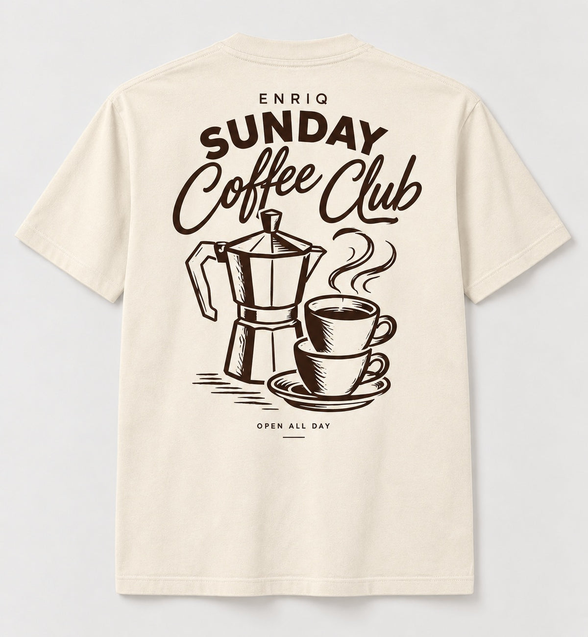 ENRIQ Sunday Coffee Bone basic fit – achterkant