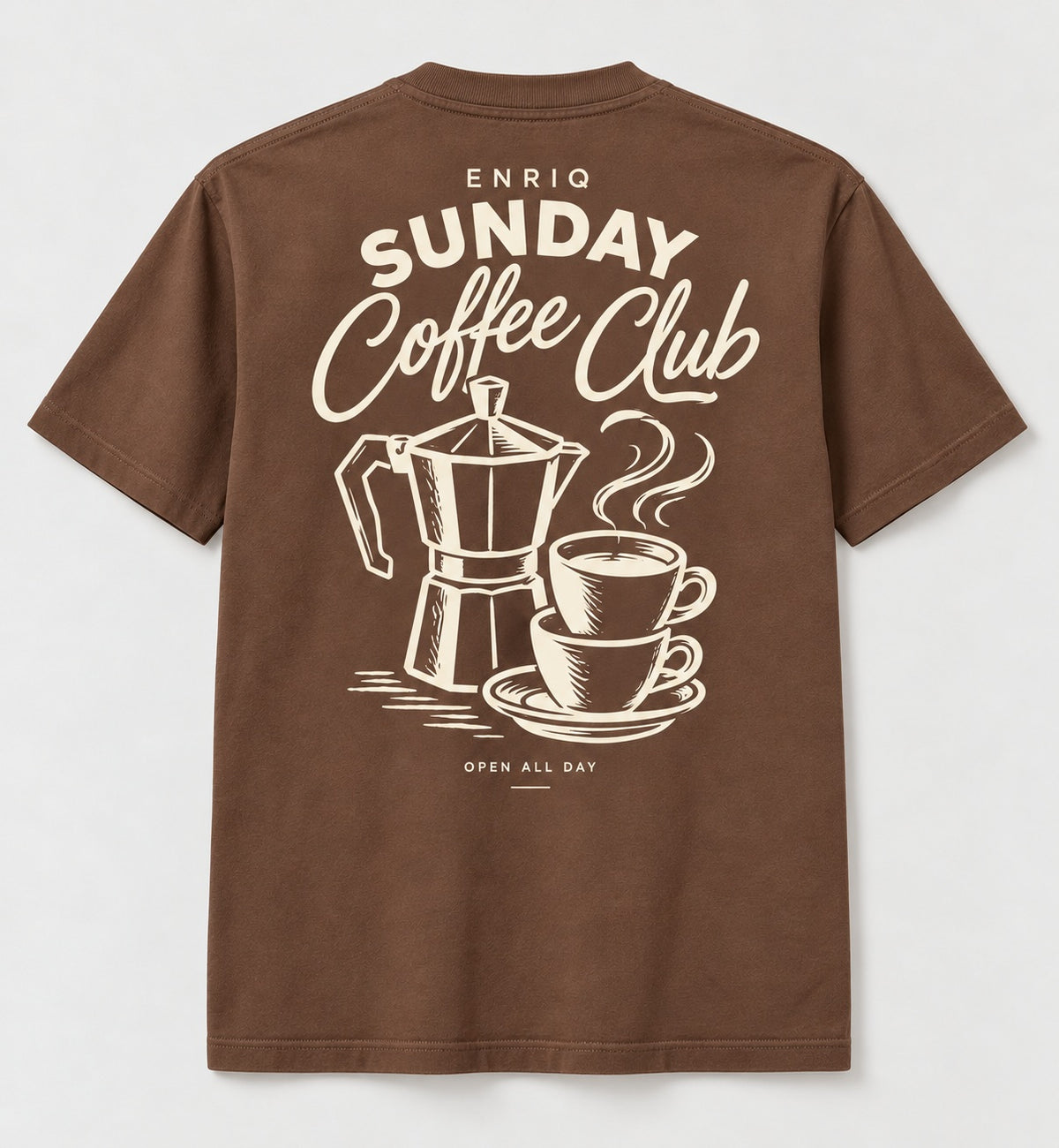 ENRIQ Sunday Coffee Cocoa basic fit – achterkant