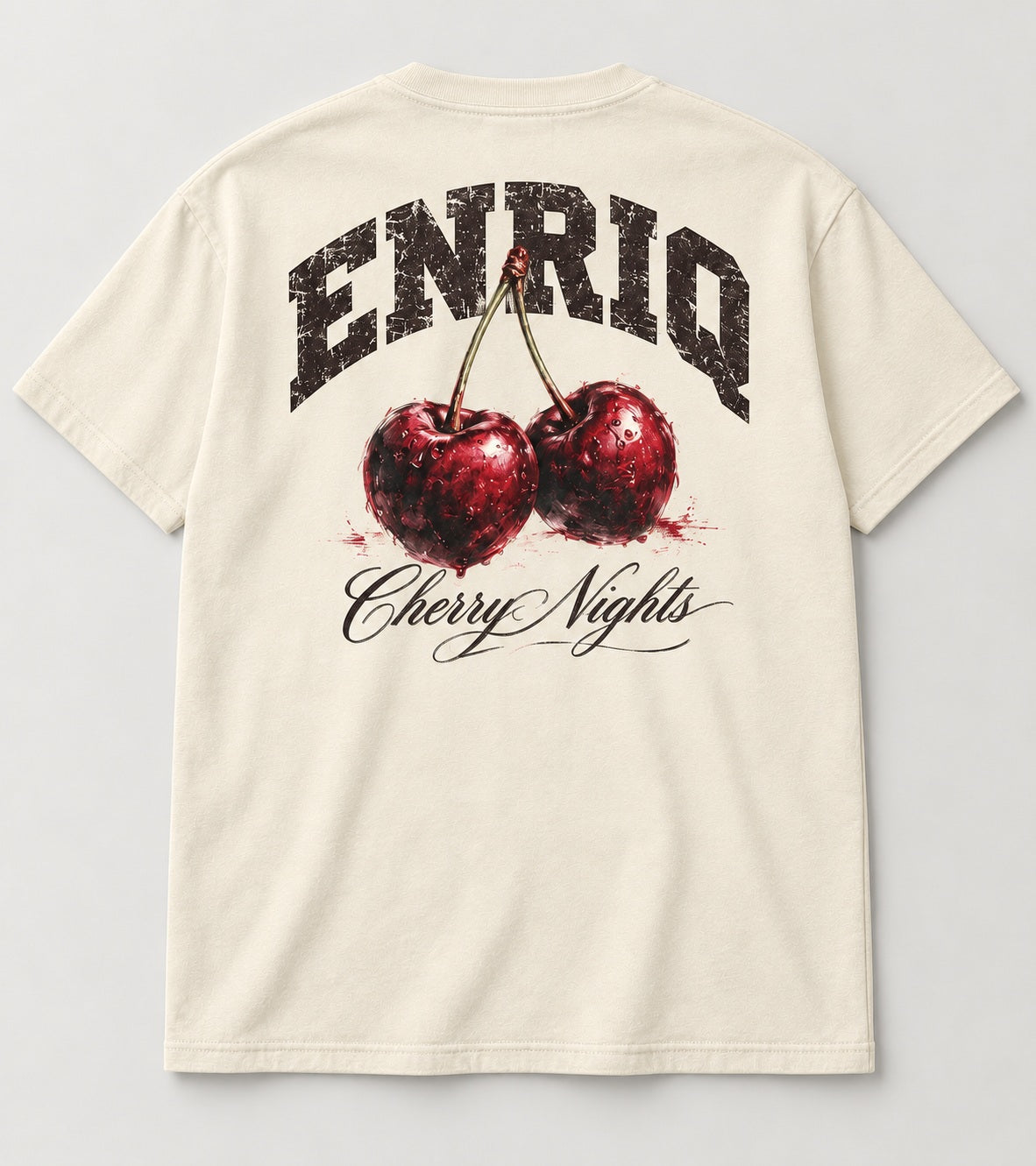 ENRIQ Cherry Nights Bone basic fit – achterkant