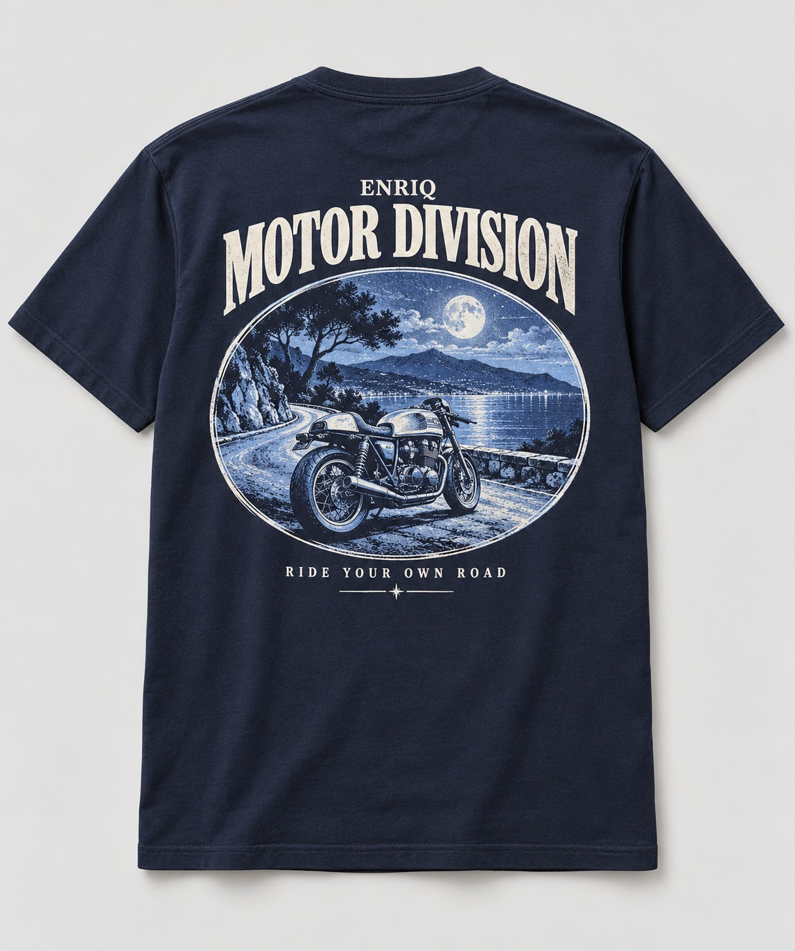 ENRIQ Motor Division Navy basic fit – achterkant