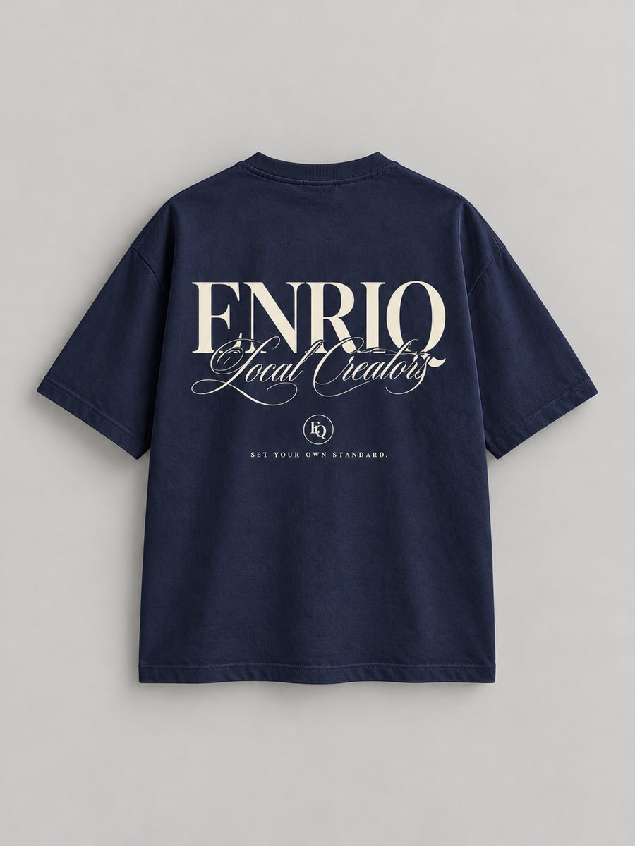 ENRIQ Local Creators Navy basic fit – achterkant