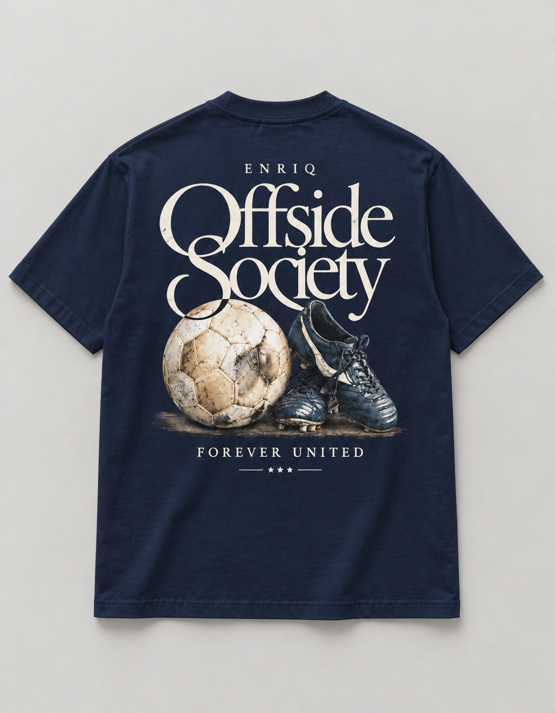 ENRIQ Offside Society Navy basic fit – achterkant