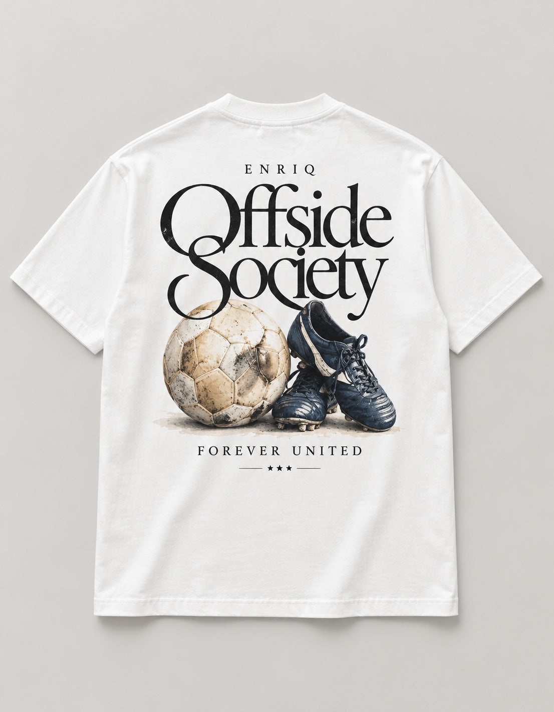 ENRIQ Offside Society White basic fit – achterkant