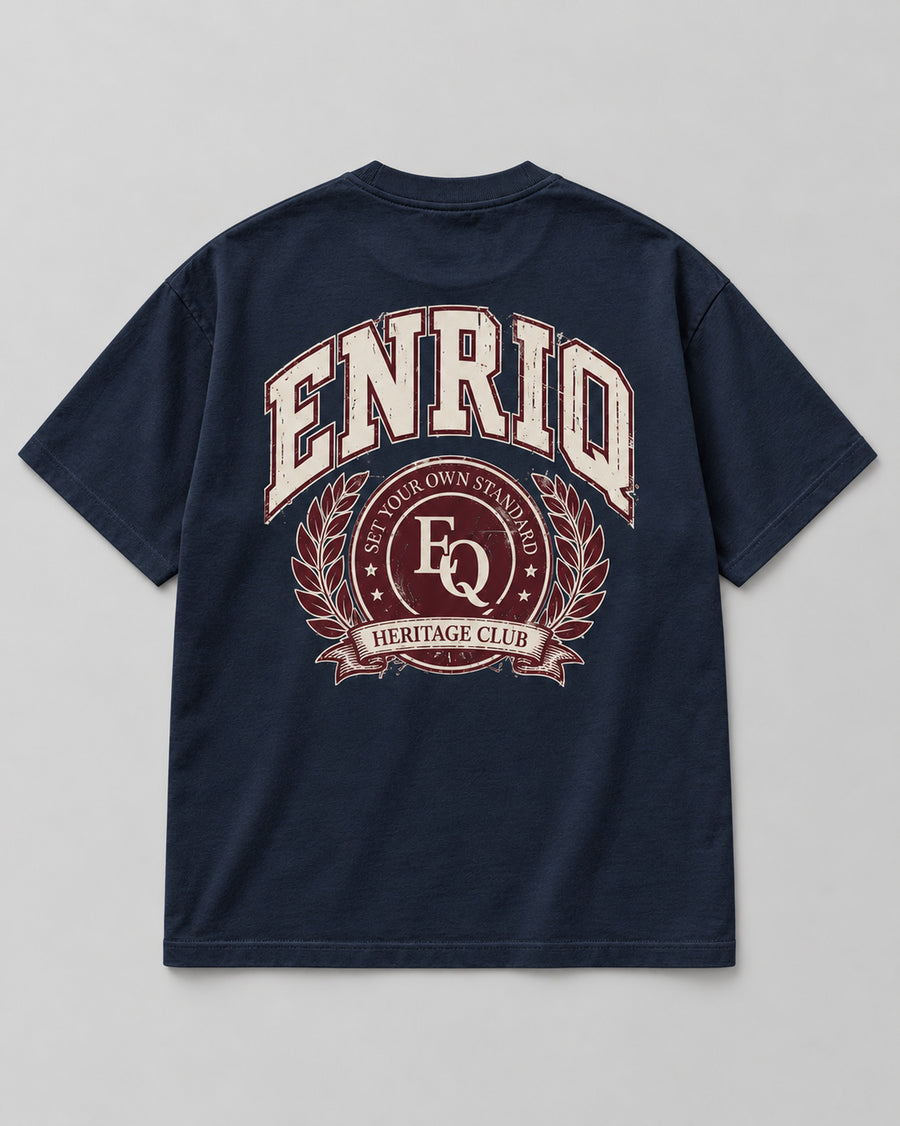 ENRIQ Heritage Club Navy basic fit – achterkant