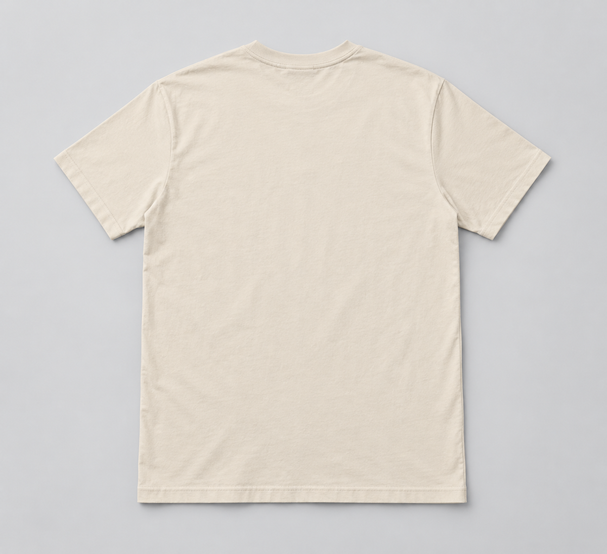 ENRIQ basic-fit T-shirt Bone – effen achterkant