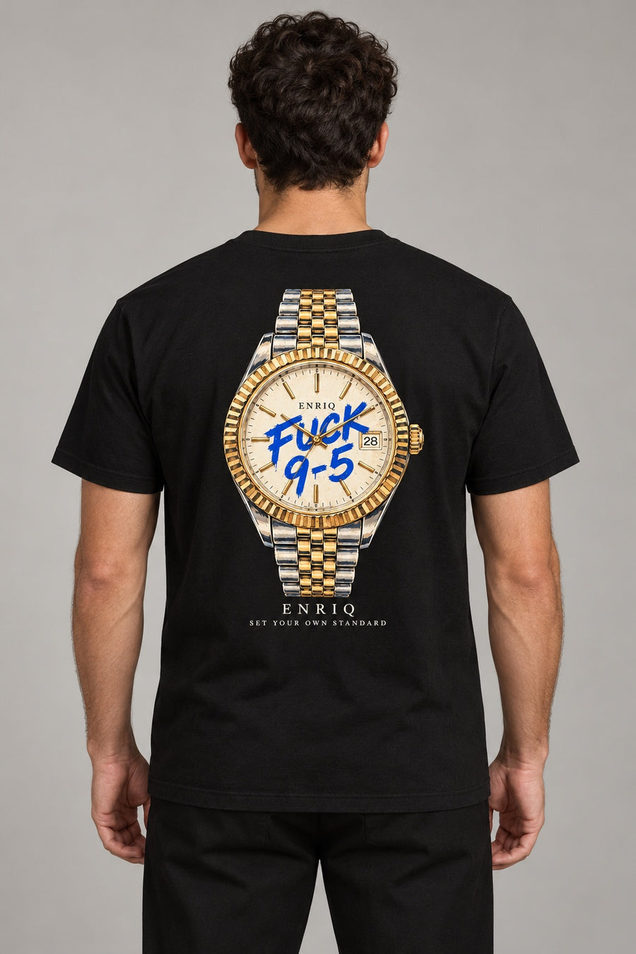 ENRIQ Fuck 9–5 Black Basic Fit – model-achter