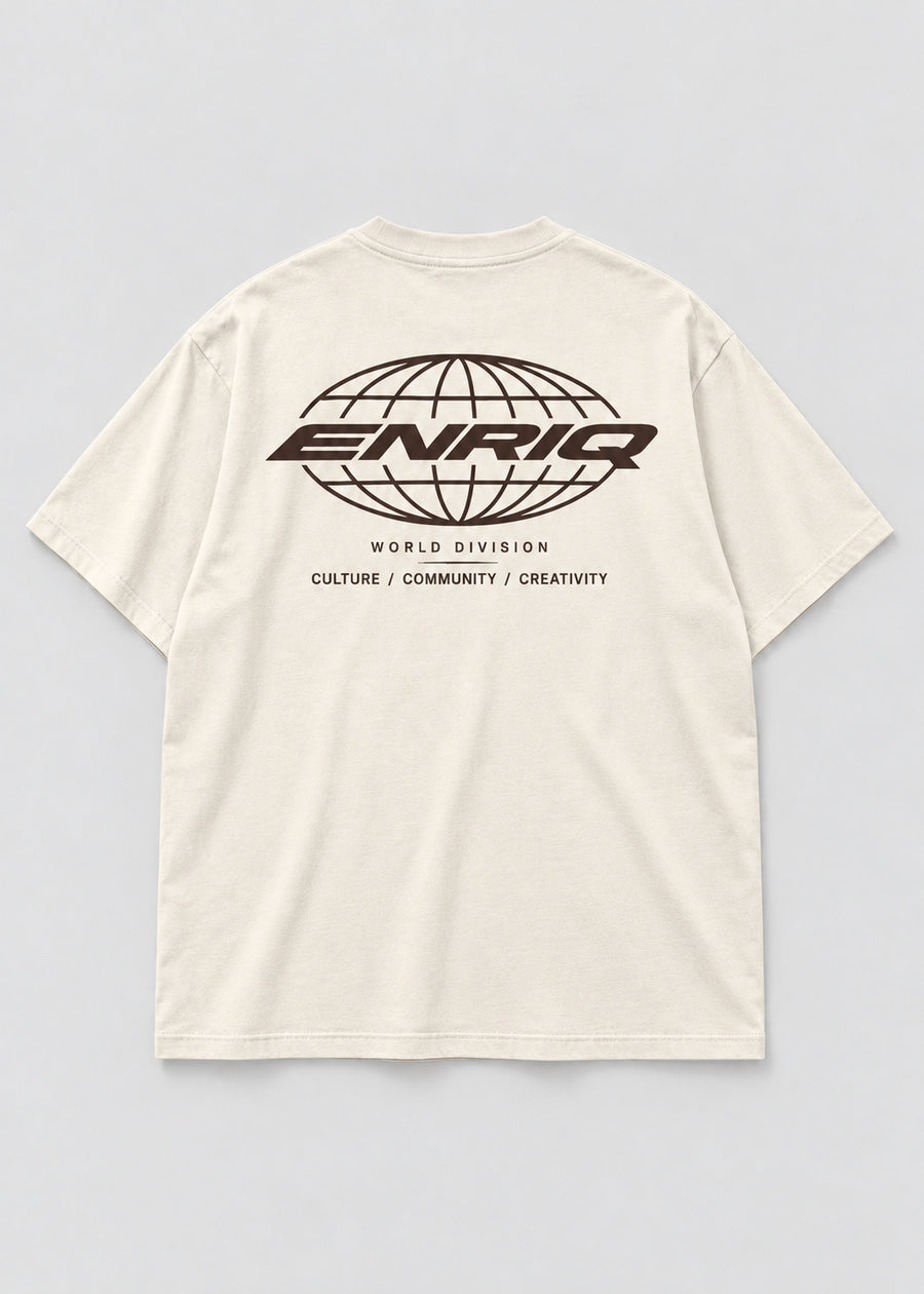 ENRIQ World Division Tee Bone basic fit – achterkant