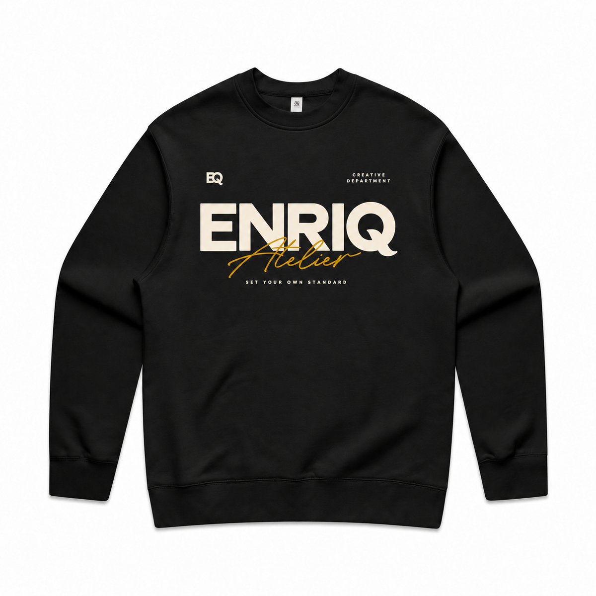 EnriQ Atelier Signature Sweater – Black – voorkant