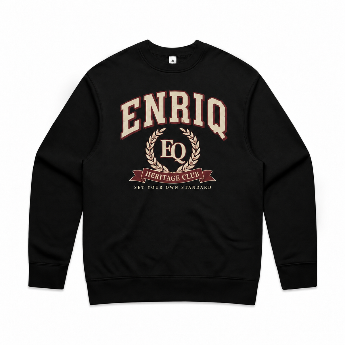 EnriQ Heritage Club Sweater – Black – voorkant