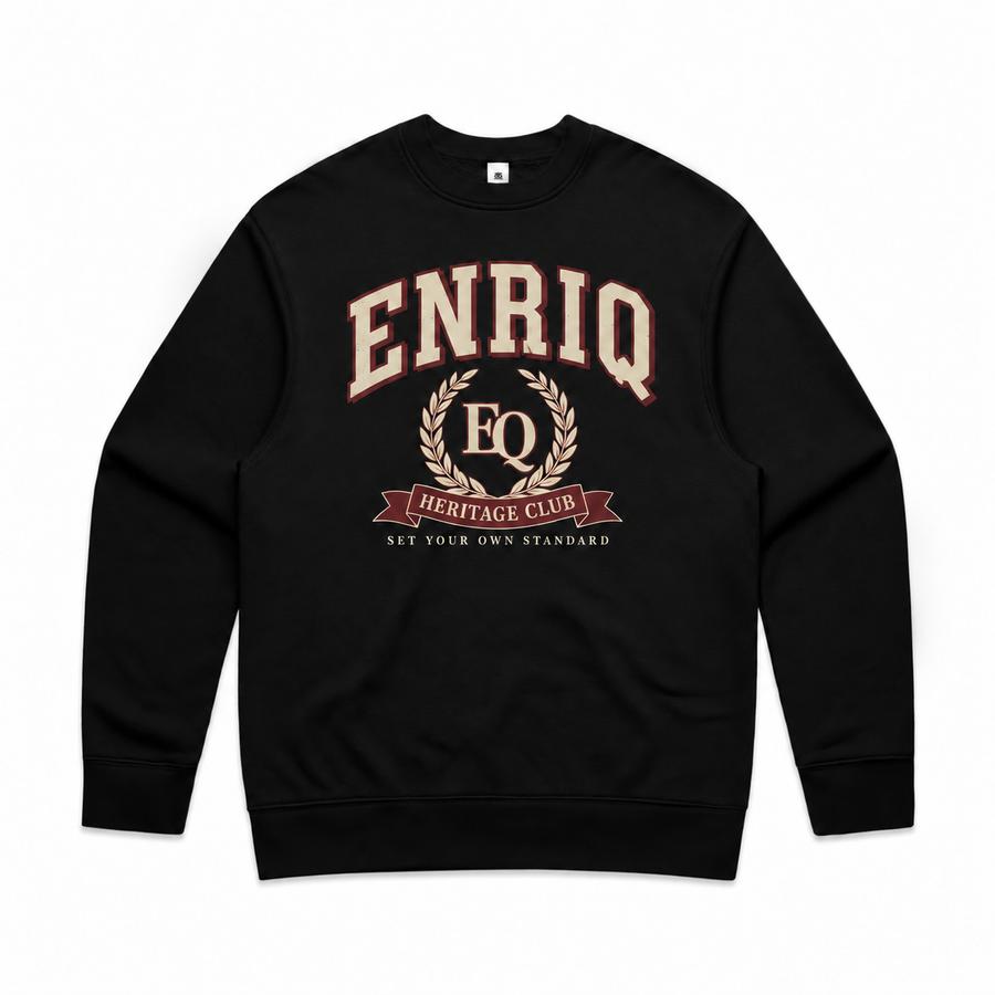 EnriQ Heritage Club Sweater – Black – voorkant