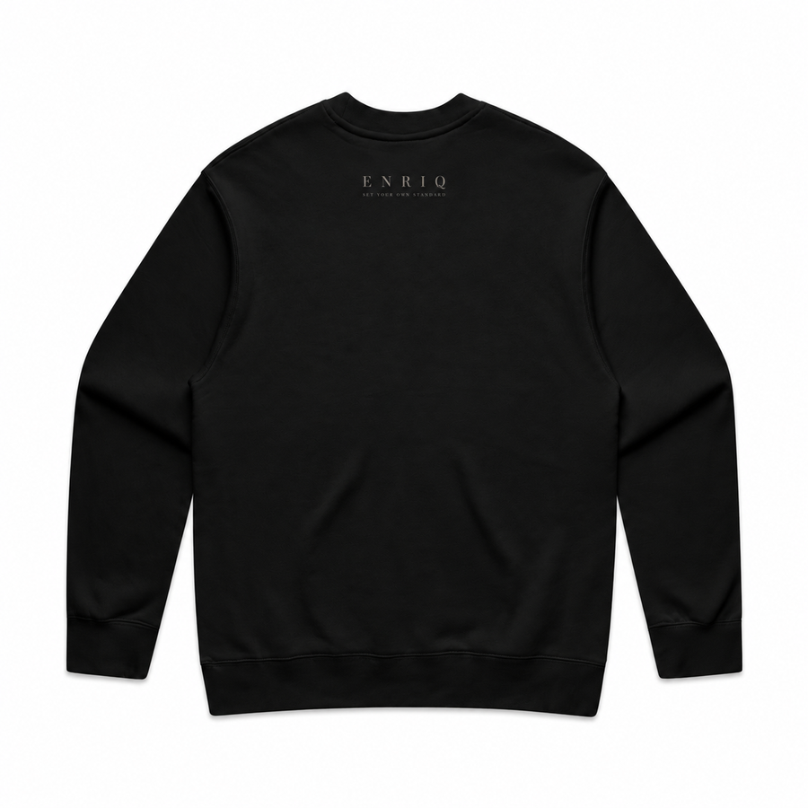EnriQ Sculpted Monogram Sweater – Black – achterkant
