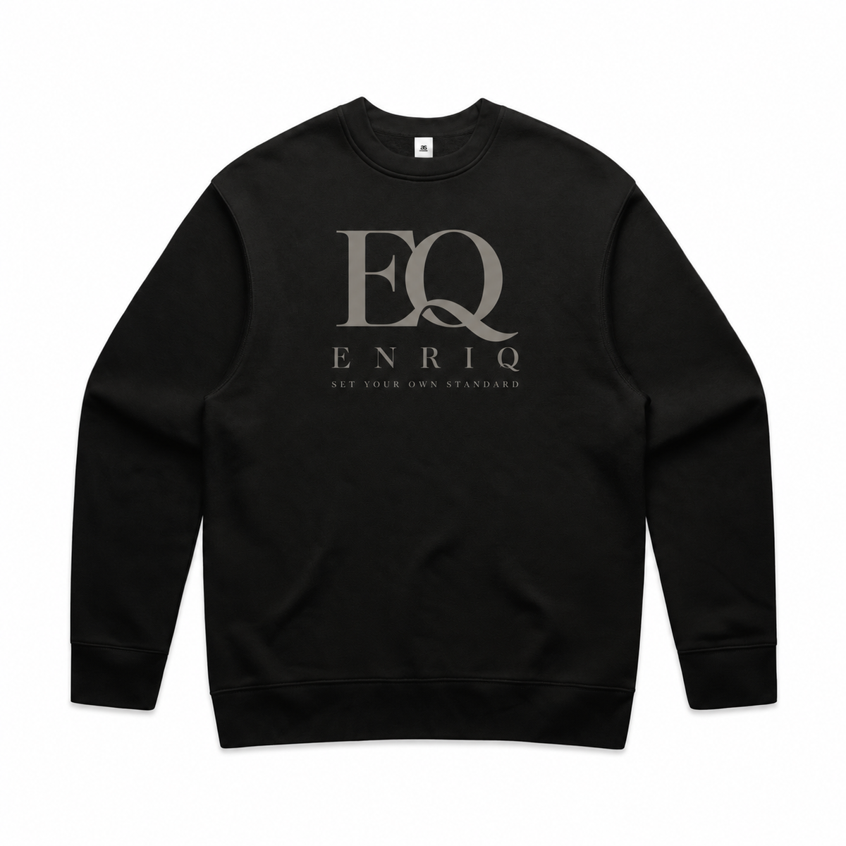 EnriQ Sculpted Monogram Sweater – Black – voorkant