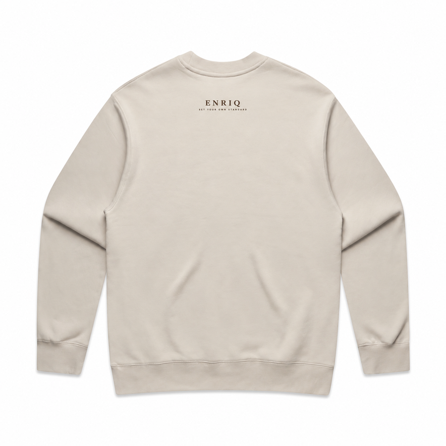 EnriQ Sculpted Monogram Sweater – Bone – achterkant