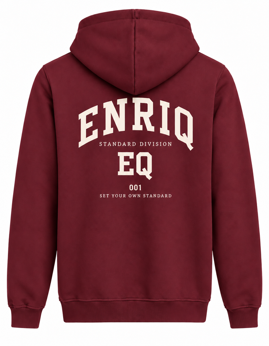 EnriQ Standard Division Hoodie – Burgundy – achterkant