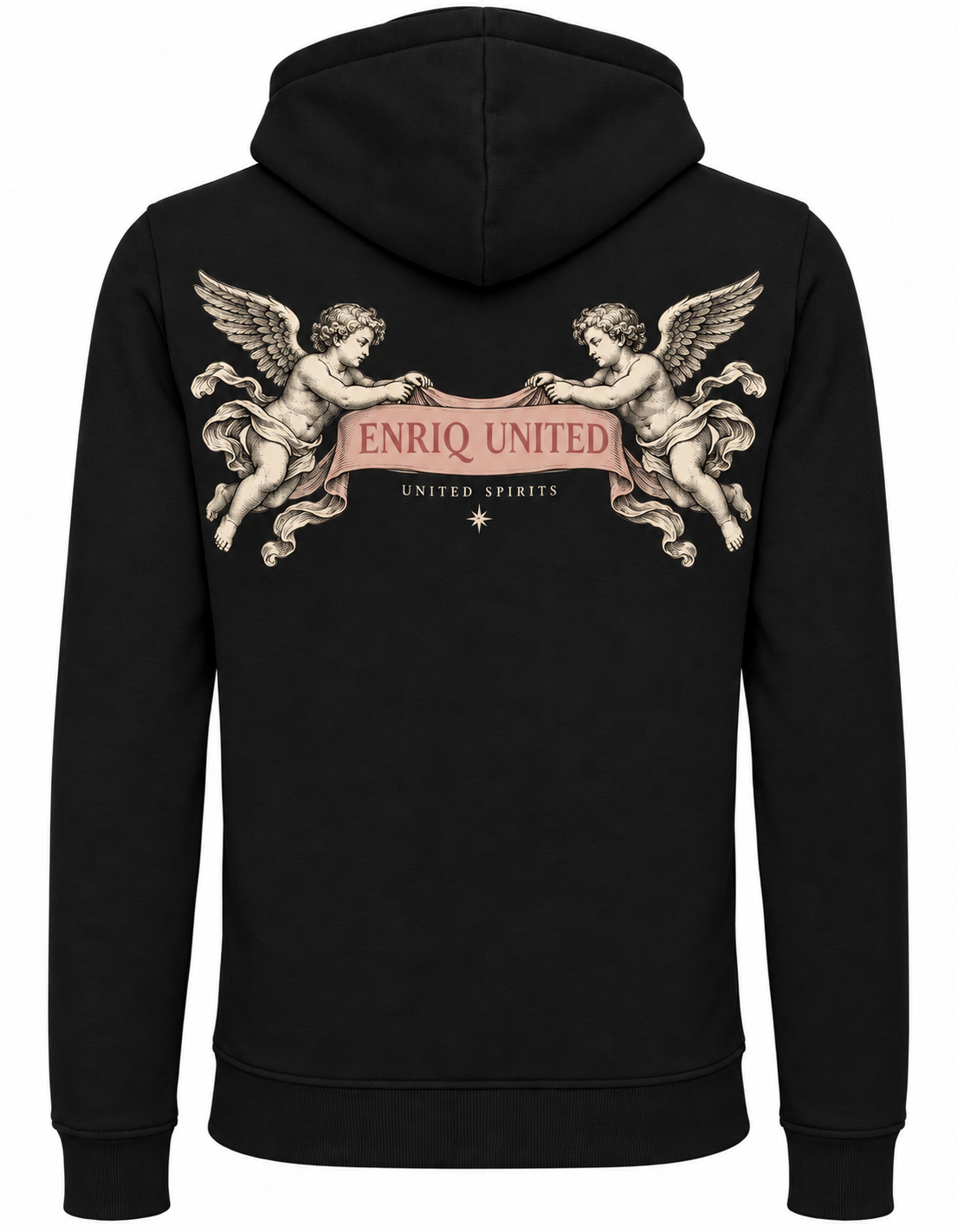 EnriQ United Spirits Hoodie – Black – achterkant